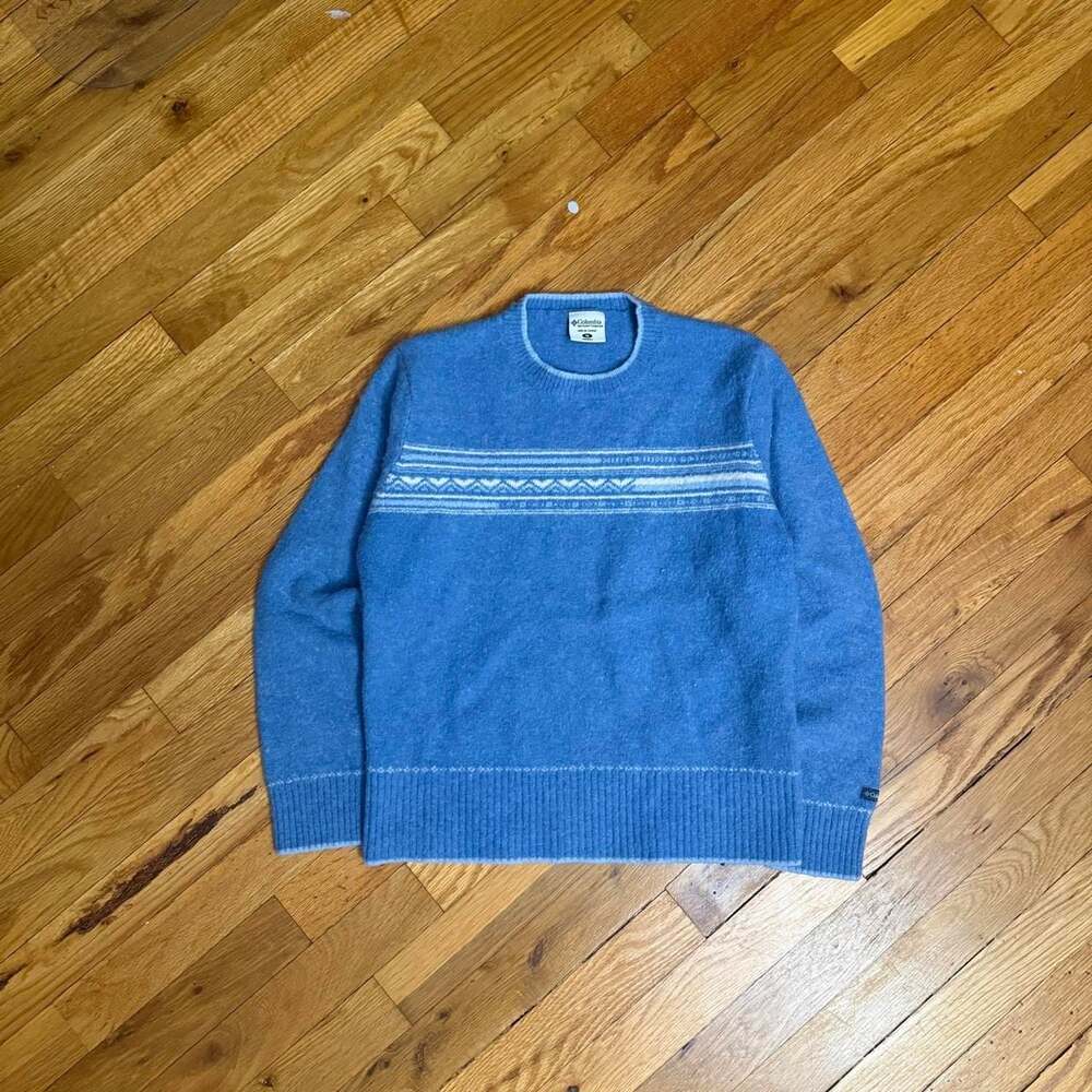 Columbia Sportswear Women's Blue Fair Isle Crewneck Sweater Size M